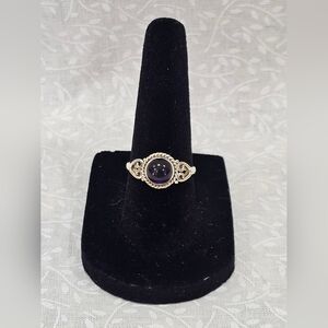 Sterling Silver Amethyst Gemstone Ring Size 7